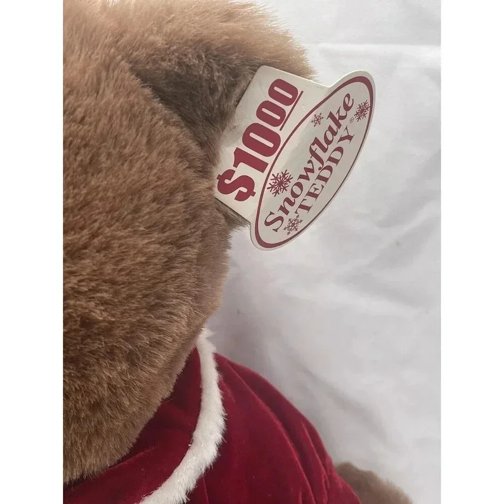 2007 Christmas Plush Bear Girl Snowflake Teddy Dan Dee Collector Stuffed Animal